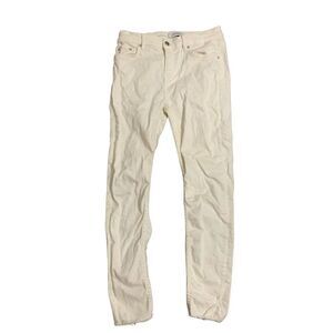 zara womens solid white mid rise skinny jeans denim 4 small
